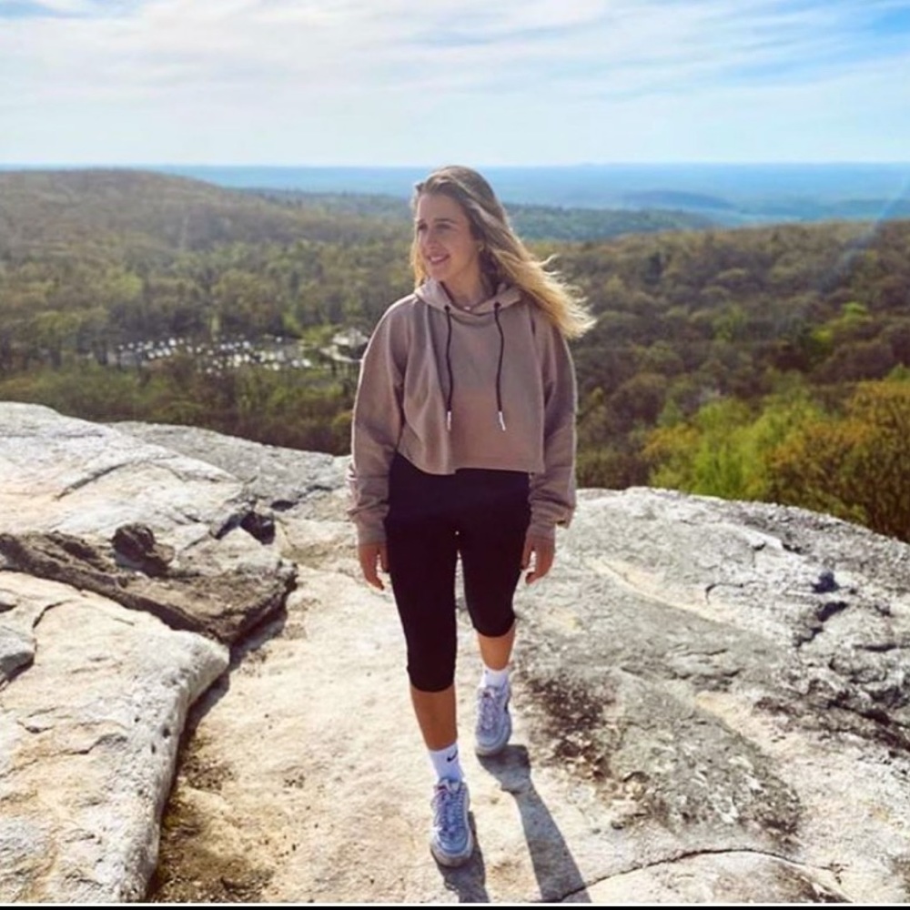 The Frock NYC hoodie in taupe